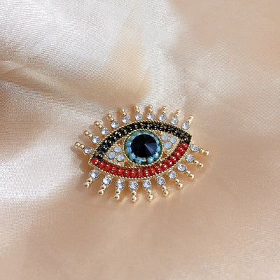 Crystal Evil Eye Brooch Clip Unisex Party Office Brooch Pin Gifts GLAMOUR CHICCASTLE