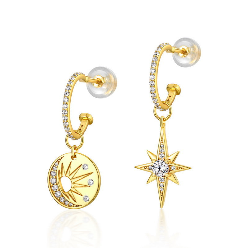 Embrace the Sun with a Gorgeous Gold and Sterling Silver Earrings GLAMOUR CHICCASTLE