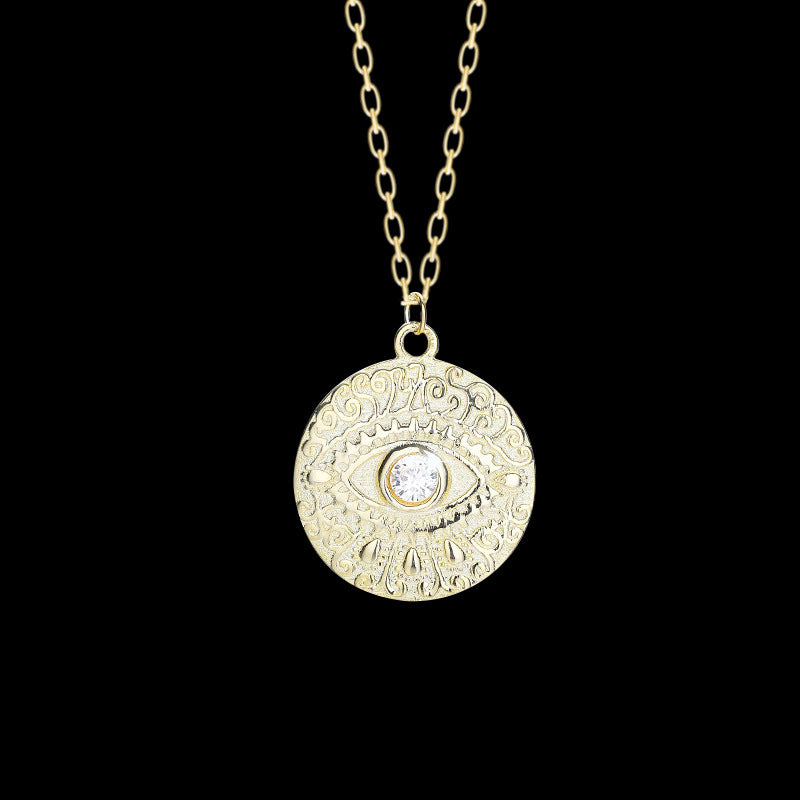 Evil Eye Necklace 14k Gold Blessing High-Quality Materials GLAMOUR CHICCASTLE