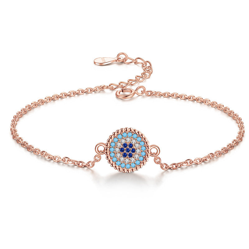 Fashion Accessory 925 Sterling Silver Evil Eye Bracelet GLAMOUR CHICCASTLE