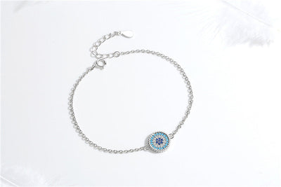 Fashion Accessory 925 Sterling Silver Evil Eye Bracelet GLAMOUR CHICCASTLE