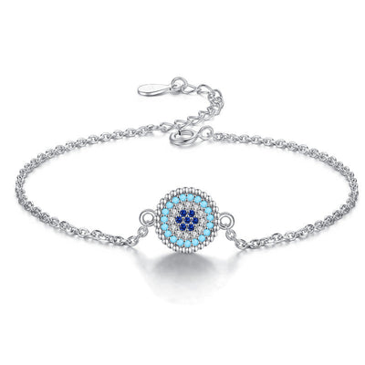 Fashion Accessory 925 Sterling Silver Evil Eye Bracelet GLAMOUR CHICCASTLE