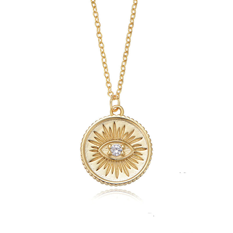 Gold Plated Sterling Silver Evil Eye Erendipity Necklace GLAMOUR CHICCASTLE