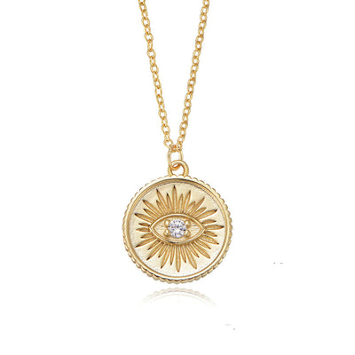 Gold Plated Sterling Silver Evil Eye Erendipity Necklace GLAMOUR CHICCASTLE