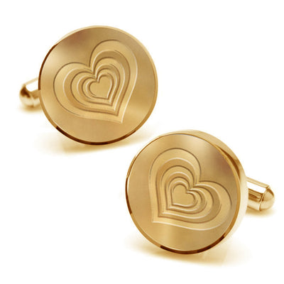 Stainless Steel Infinite Heart Cufflinks