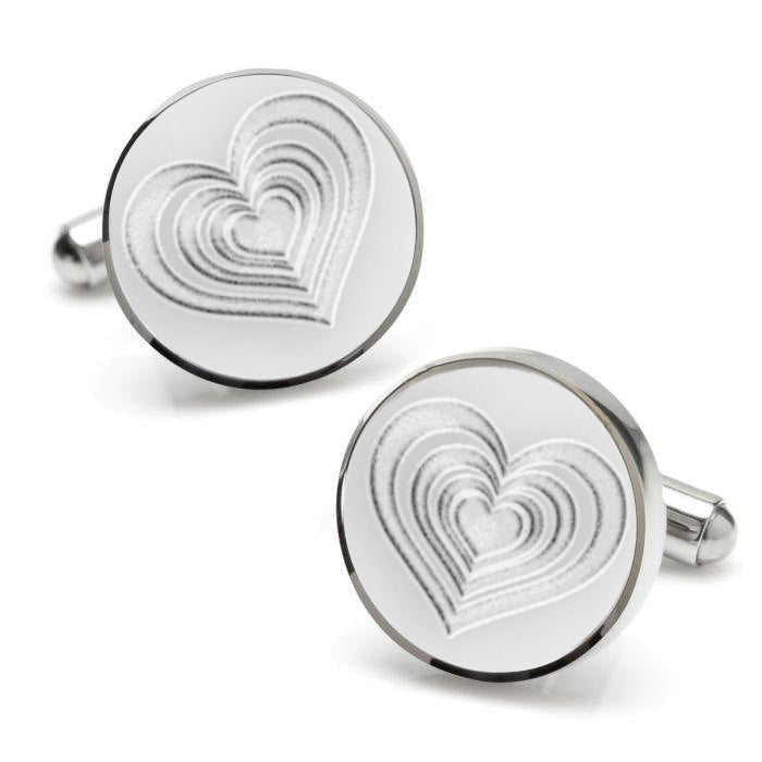 Stainless Steel Infinite Heart Cufflinks