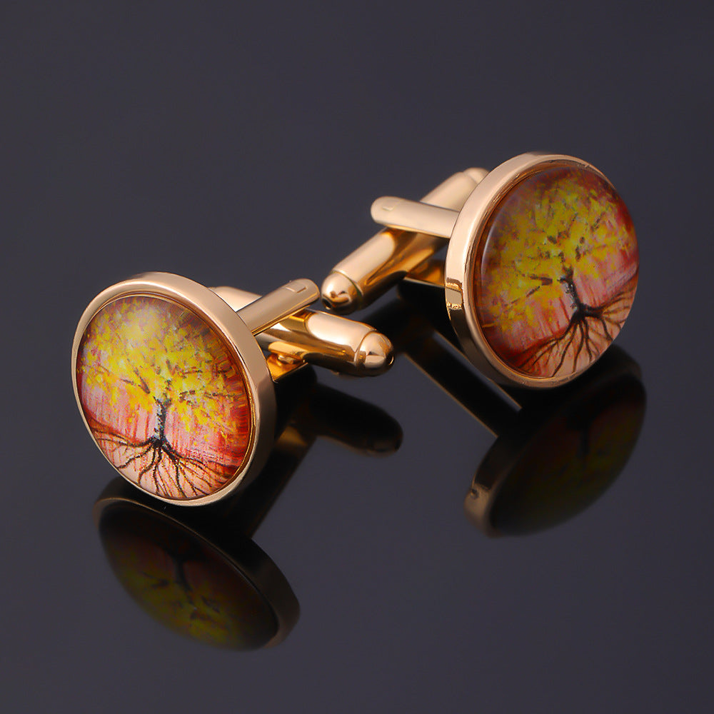 Gold Life of Tree Cufflinks