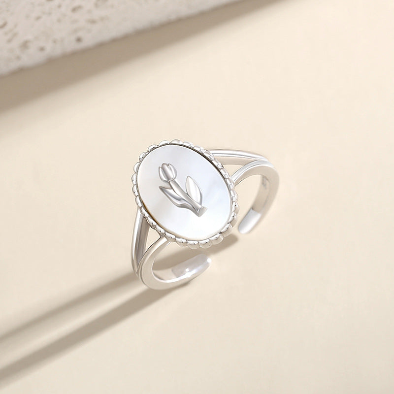 Sterling Silver Tulip Ring