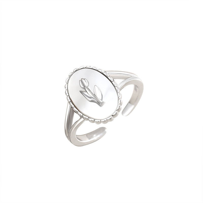 Sterling Silver Tulip Ring