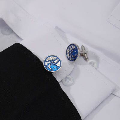 Moon and Star Stainless Steel Cufflinks