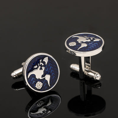 World Map Stainless Steel Cufflinks