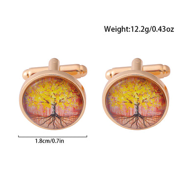 Gold Life of Tree Cufflinks