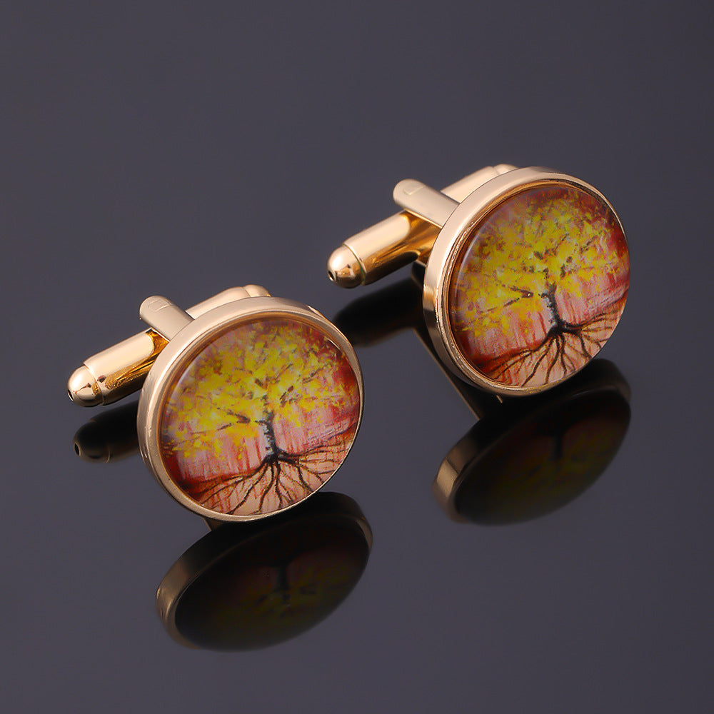 Gold Life of Tree Cufflinks