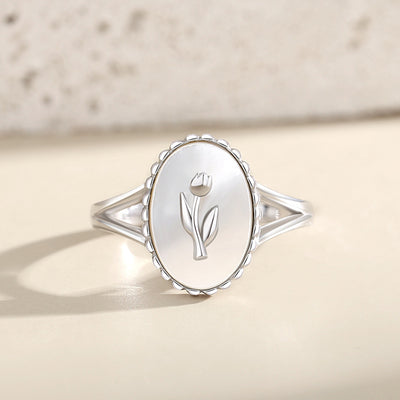 Sterling Silver Tulip Ring