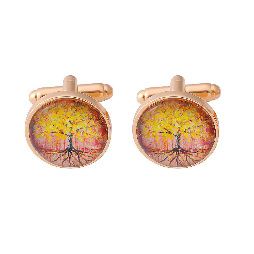 Gold Life of Tree Cufflinks