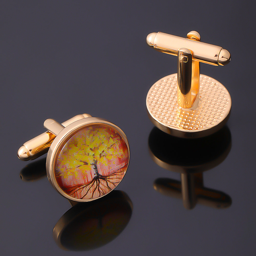 Gold Life of Tree Cufflinks