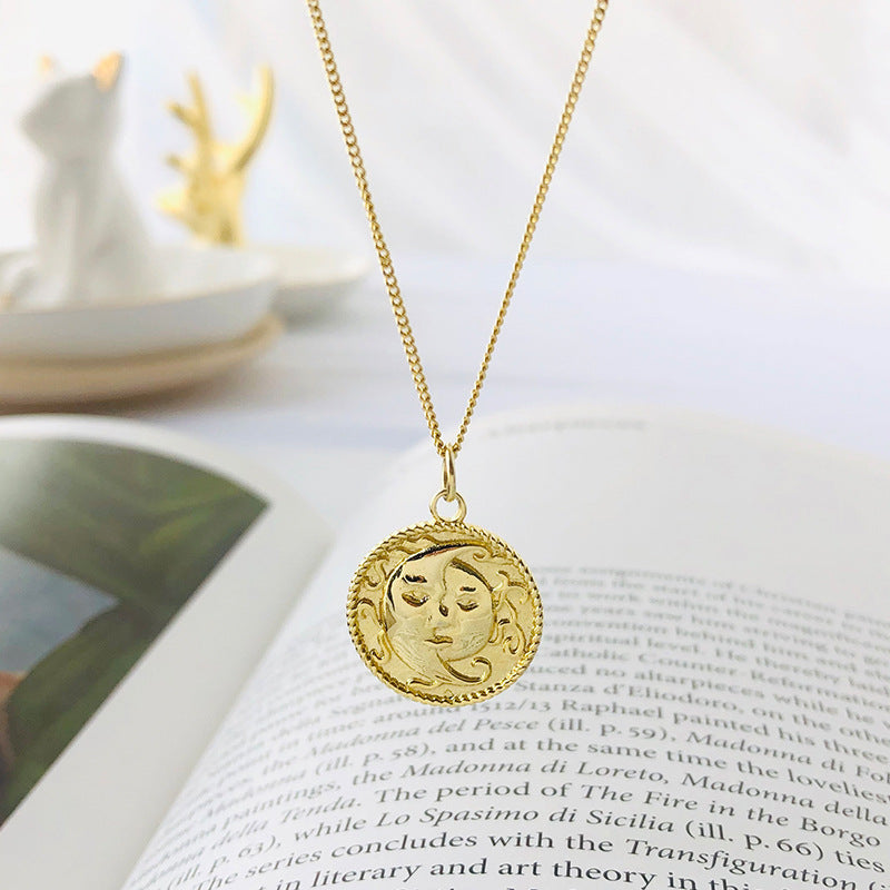 Personalized Coin Couple Sun Moon Necklace 925 Sterling Silver GLAMOUR CHICCASTLE