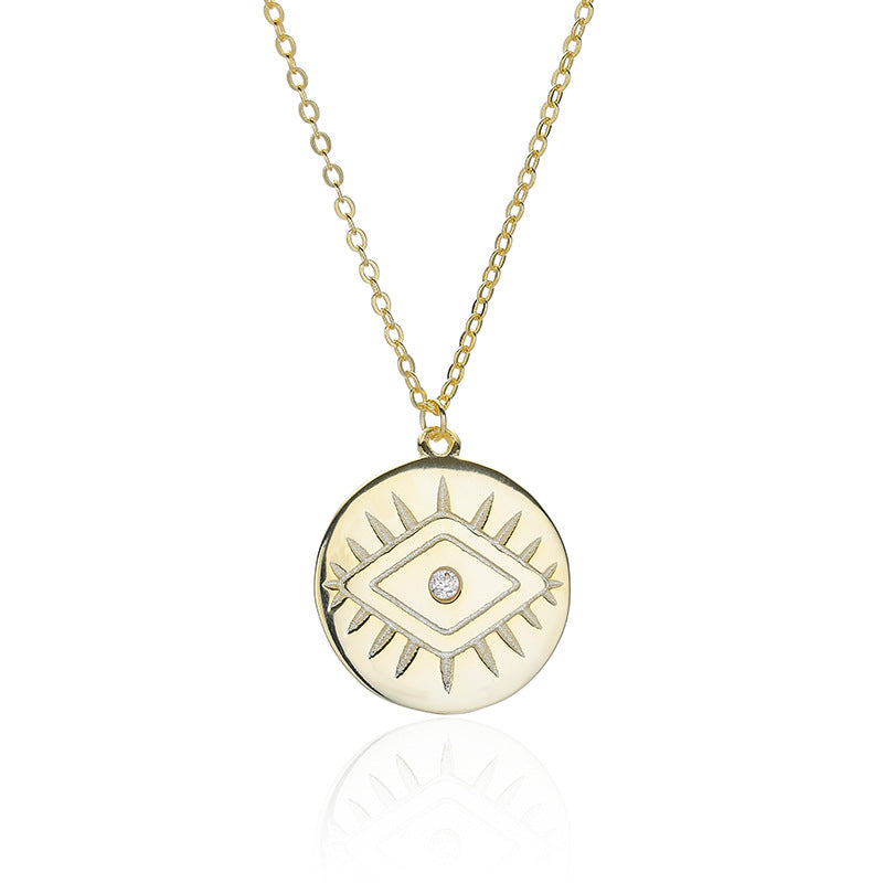 Protective Stylish Evil Eye Necklace For Women Gold Sterling Silver GLAMOUR CHICCASTLE