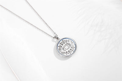 Protective Symbol Evil Eye Necklace For Women 925 Sterling Silver GLAMOUR CHICCASTLE