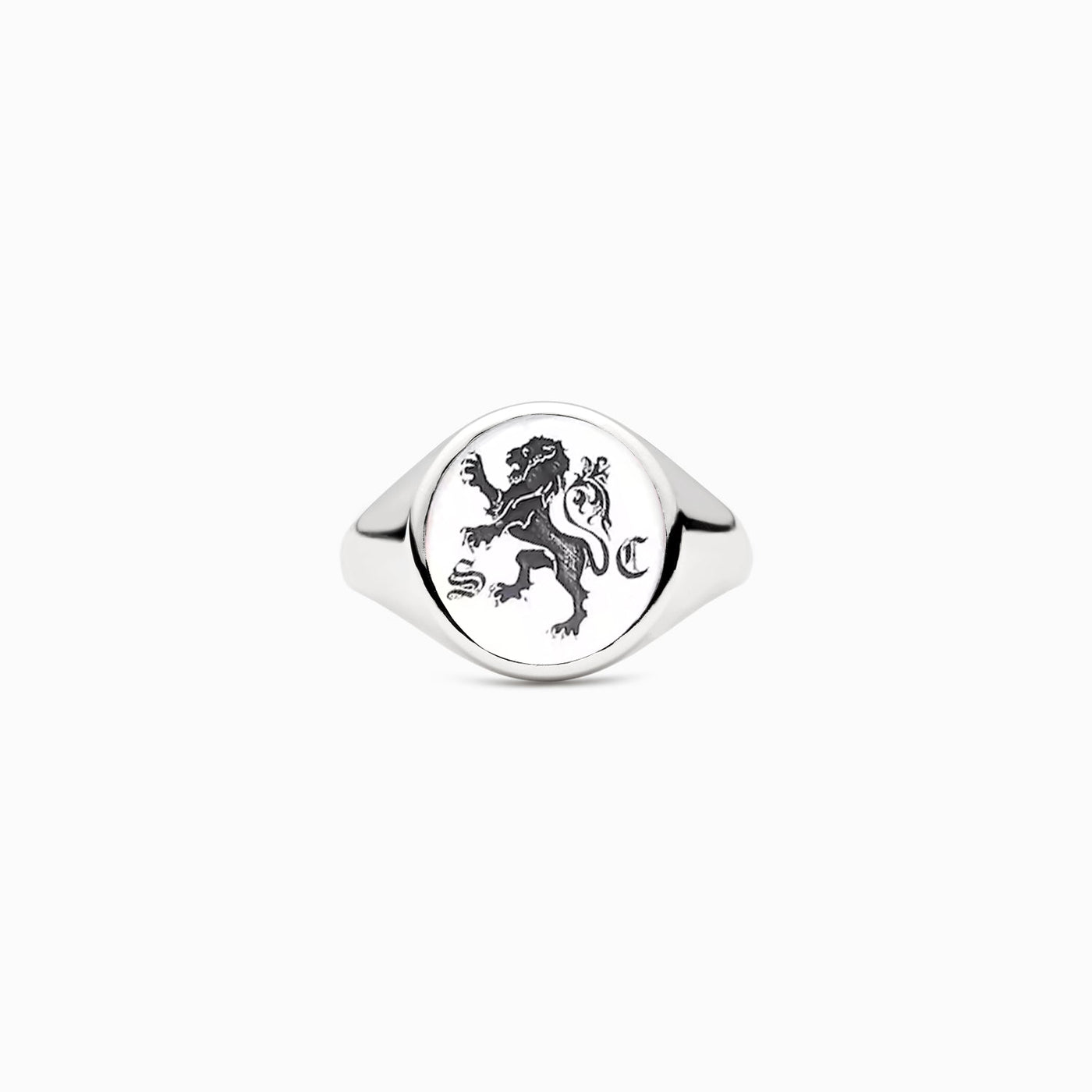 Sterling Silver Rampant Lion Ring Leo Zodiac Signet Ring