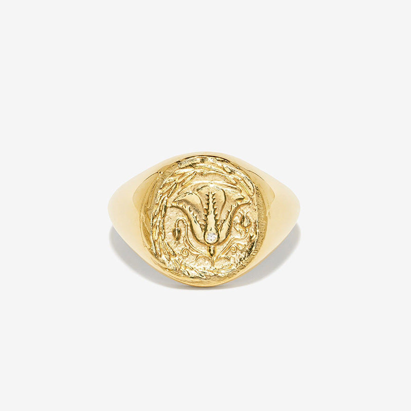 Rose Signet Ring