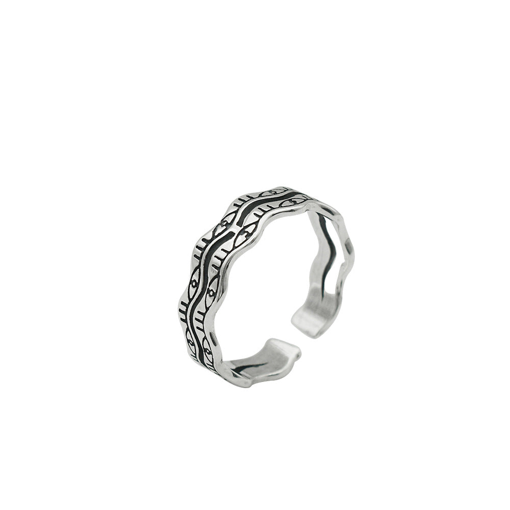 Shimmering Adjustable Faith Jewelry 925 Sterling Silver Ring Third Eye GLAMOUR CHICCASTLE