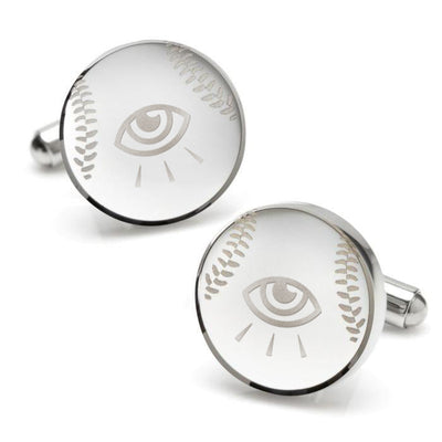 Stainless Steel Round Infinity Evil Eye Cufflinks GLAMOUR CHICCASTLE