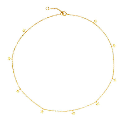 Star Necklace Vintage 925 Sterling Silver Shimmering Elegant Star GLAMOUR CHICCASTLE