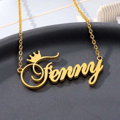 Sterling Silver Personalized Text Custom Necklace Name Necklace GLAMOUR CHICCASTLE