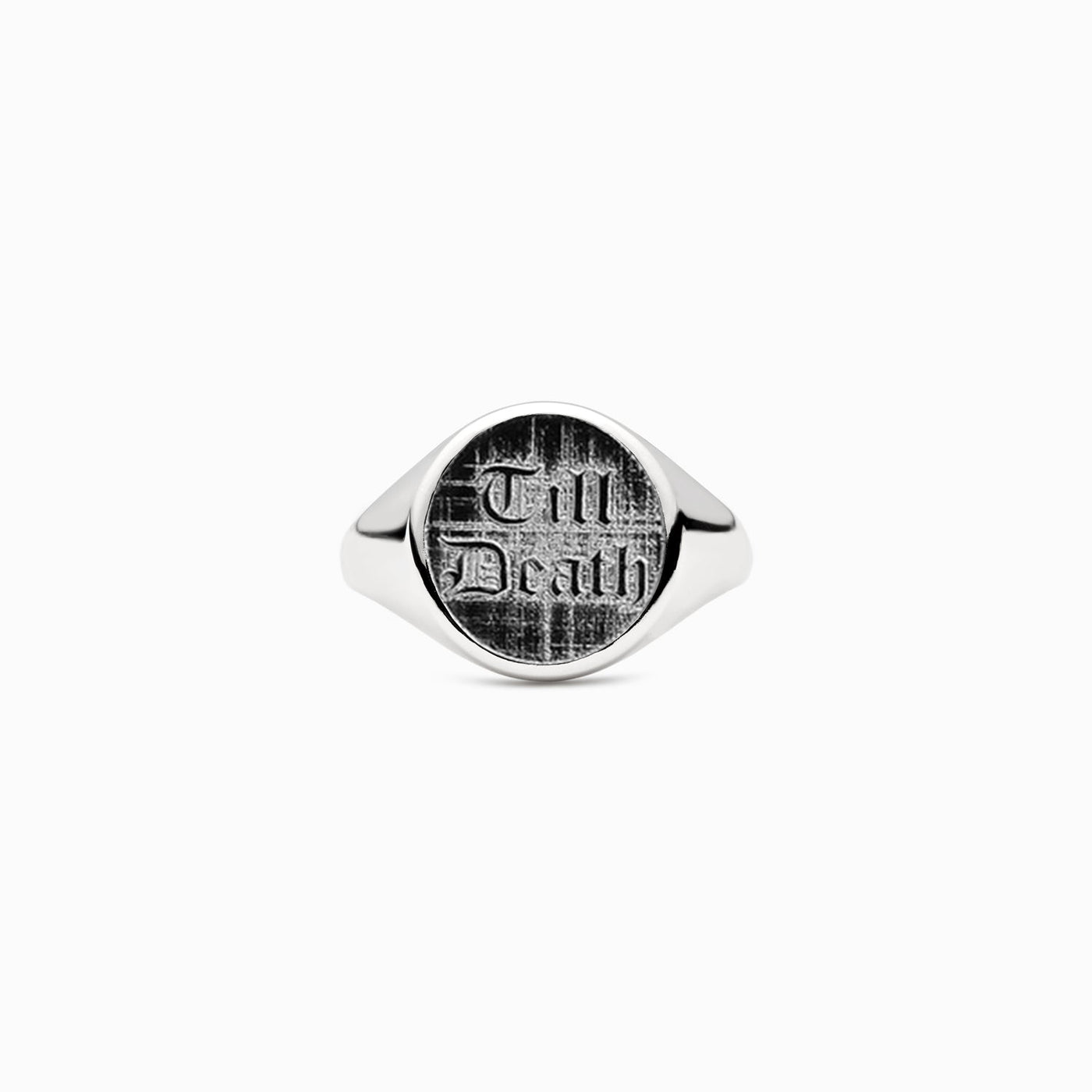 Sterling Silver Till Death Signet Ring Promise Ring