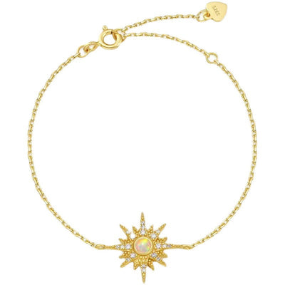 Vintage Style Hexagram Sun Bracelet Sterling Silver High-end Hand Chain GLAMOUR CHICCASTLE