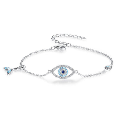 Ward off Evil with the Stunning Evil Eye Zircon Silver Bracelet GLAMOUR CHICCASTLE