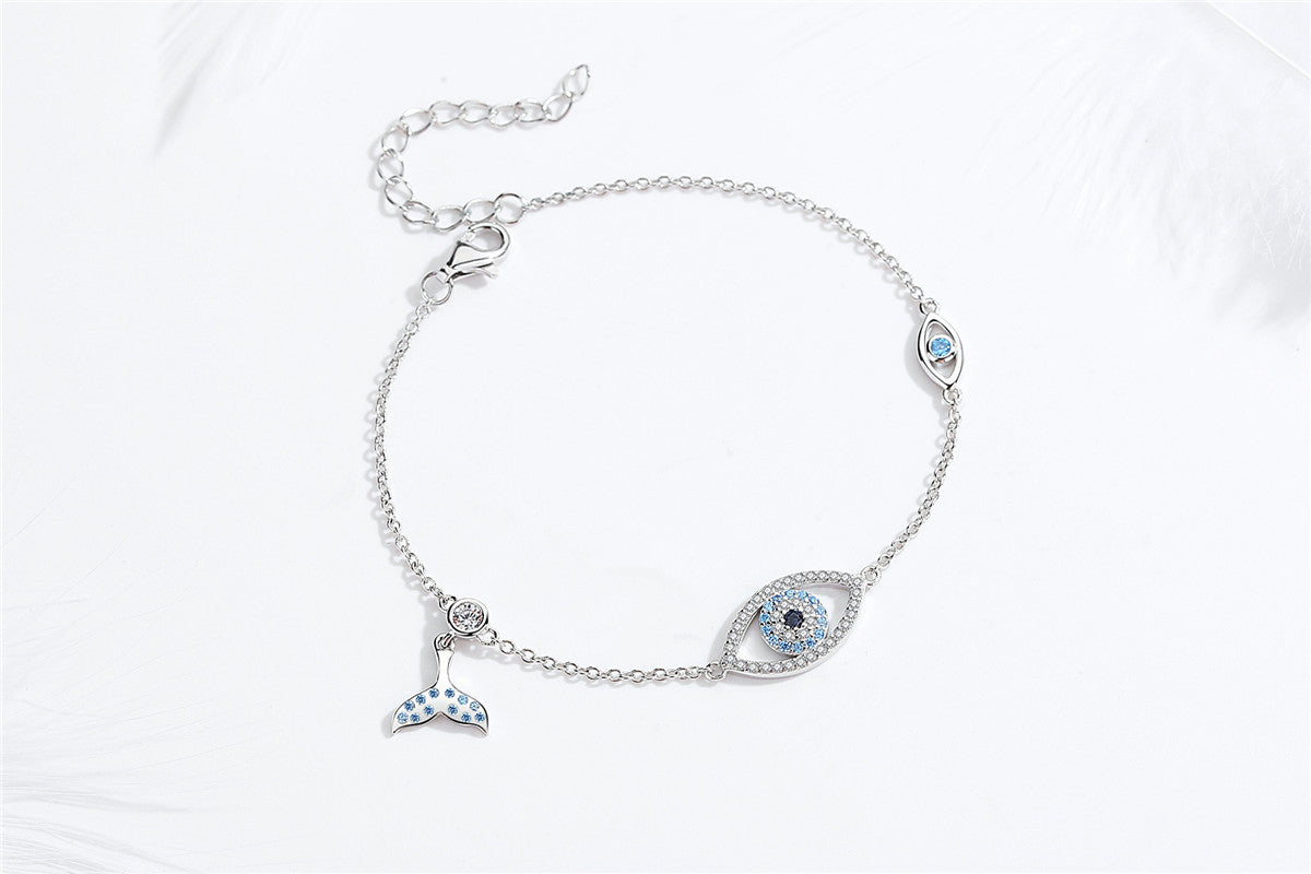 Ward off Evil with the Stunning Evil Eye Zircon Silver Bracelet GLAMOUR CHICCASTLE