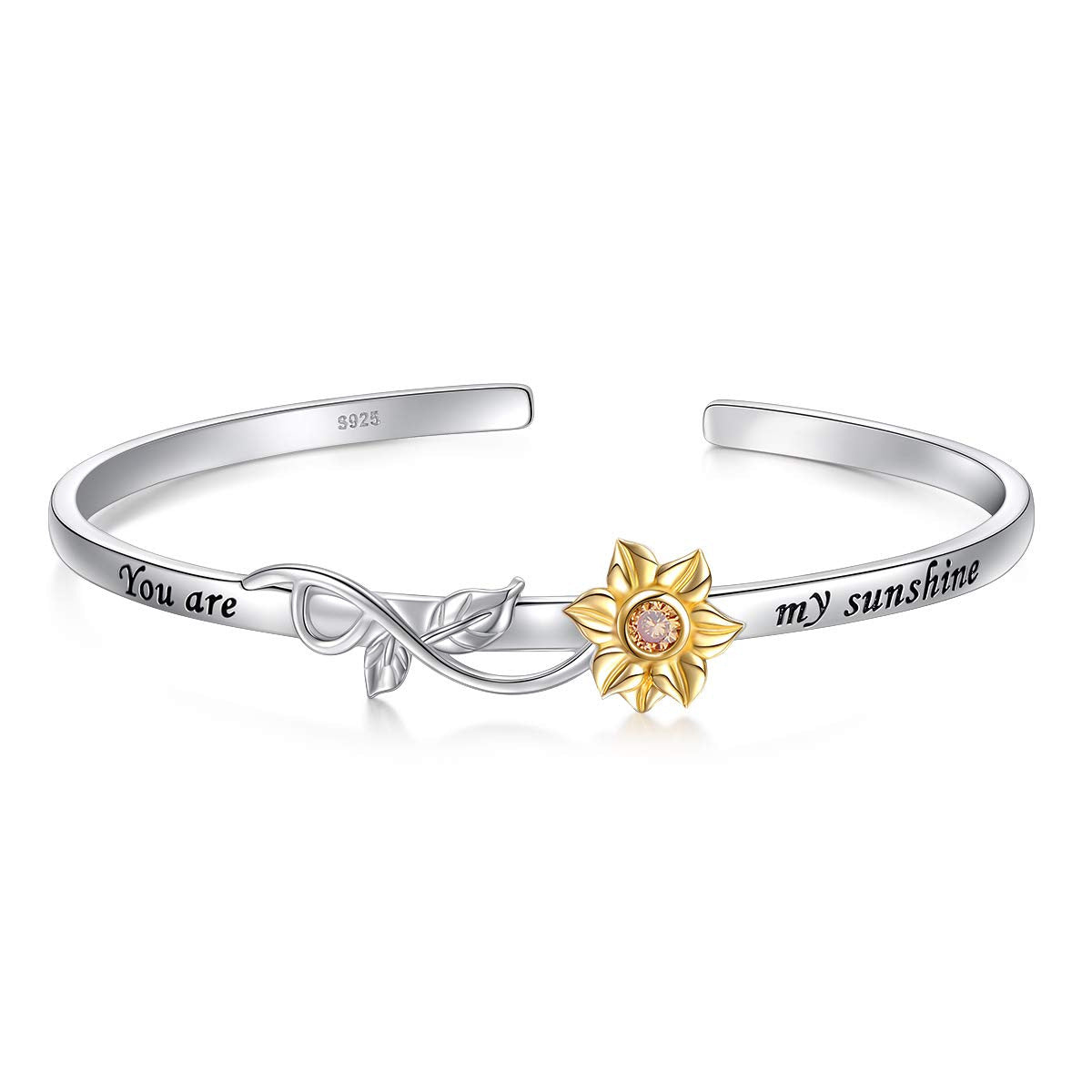 You Are My Sunshine Sterling Silver Bracelet Jewelry Gift GLAMOUR CHICCASTLE