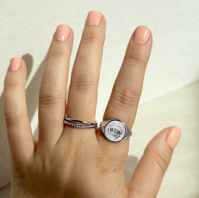 Warm Hearted For Moon Signet Ring