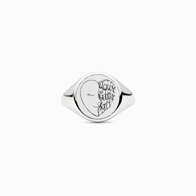 Your Better Half Smiling Heart Ring Love Symbol